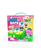Washy Friends Color Reveal Pancsoló cicusok jacuzzival és 5 kiegészítővel, 2 figurával