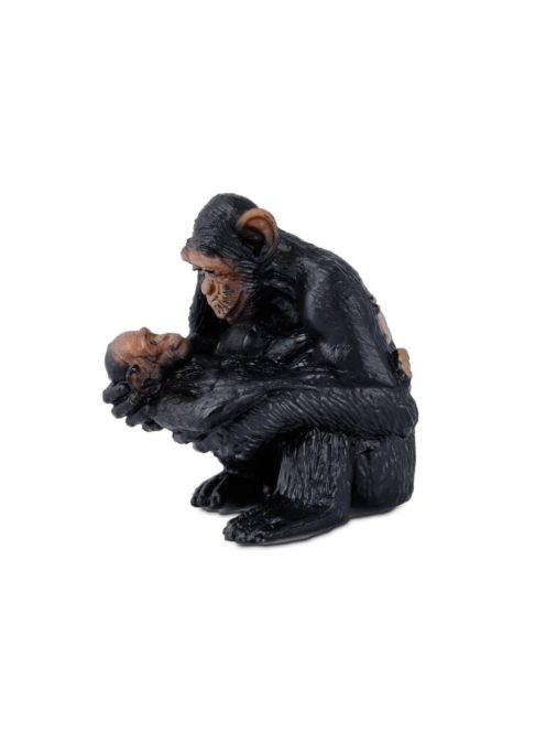 Comansi Little Wild nőstény csimpánz kölyökkel figura