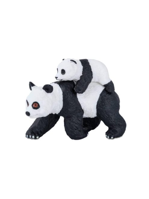 Comansi Little Wild nőstény panda bocsával figura