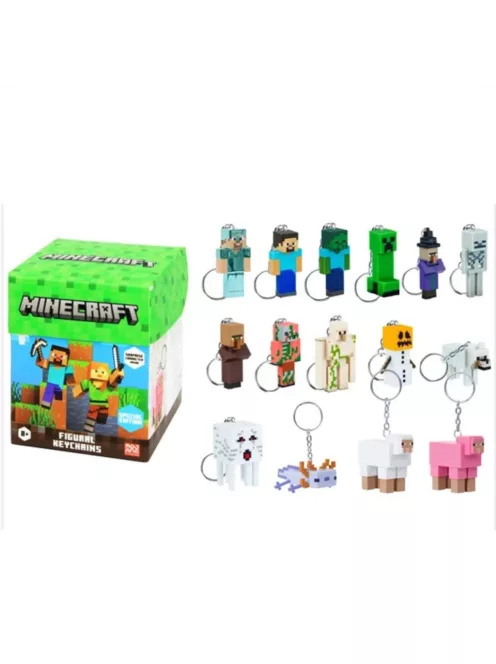 Minecraft meglepetés figura kulcstartó, 13 cm, 2. sorozat