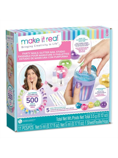 Make It Real Parti körmök, csillogó dizájn szett