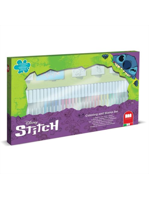 Stitch nyomda készlet filccel, 36 db-os