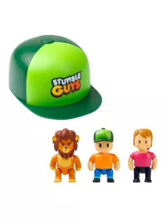 Stumble Guys mini figurák sapkában, 1 db - többféle