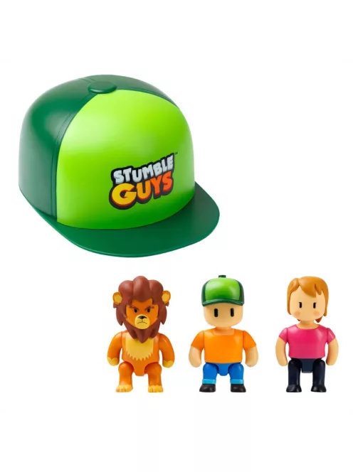 Stumble Guys mini figurák sapkában, 1 db - többféle