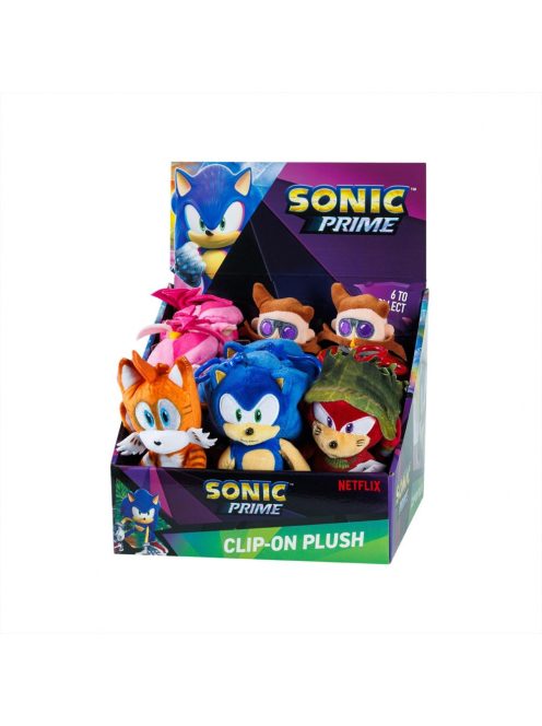 Sonic Prime plüss figura akasztóval - 6 féle