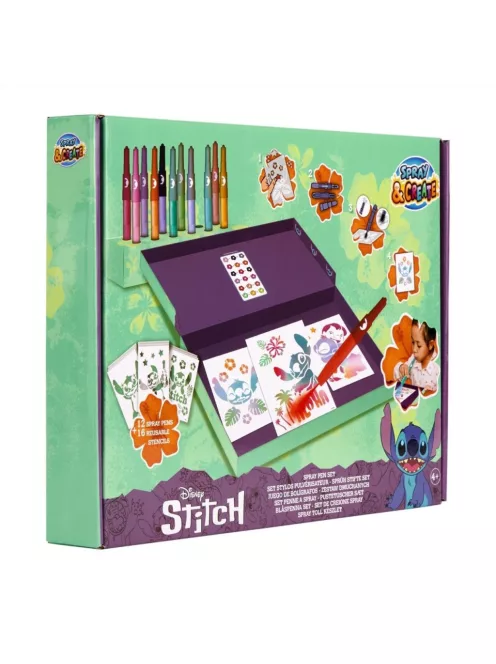 Canenco Stitch színezés fújós filccel, asztali nagy szett