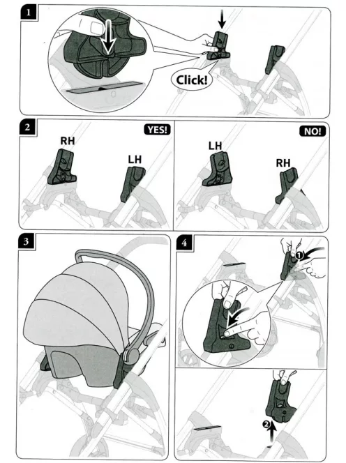 Inglesina Maxi-Cosi adapter Electa babakocsira (2023 és 2024)