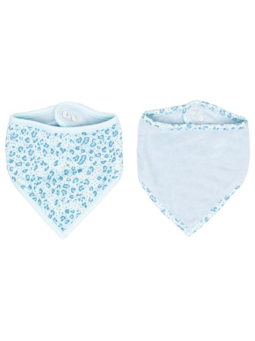 Bandana nyálkendő 2 db Bébé-jou Leopard Blue