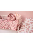 Bébé-Jou Muszlin törlőkendő bambusszal 3db - Leopard Pink