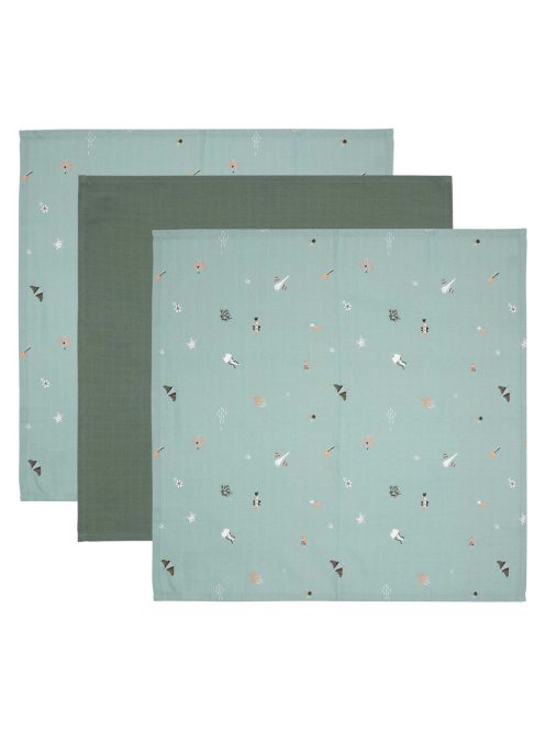 Bébé-Jou Muszlin pelenka 70x70 cm szett 3 db Ocean Vibes