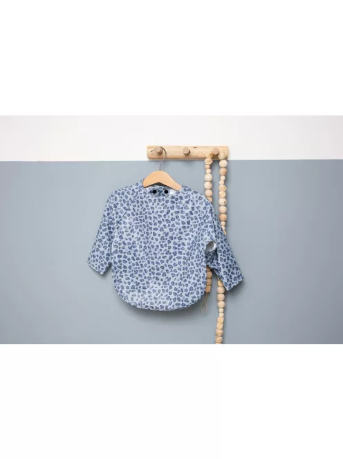 Bébé-Jou Hosszú ujjú előke - Leopard Blue
