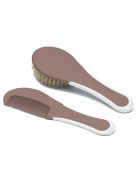 Bébé-Jou Hajkefe és fésű természetes sörtével - Mocha Mouss