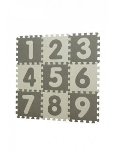   Baby Dan Puzzle habszivacs játszószőnyeg Grey, számokkal 90x90 cm