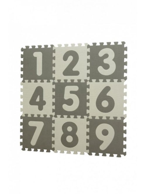 Baby Dan Puzzle habszivacs játszószőnyeg Grey, számokkal 90x90 cm