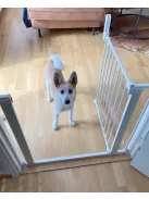 DogSpace Lassie nyomás rögzítő kapu rács kutyáknak 73-80cm - fehér