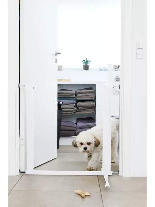 DogSpace Lassie nyomás rögzítő kapu rács kutyáknak 73-80cm - fehér