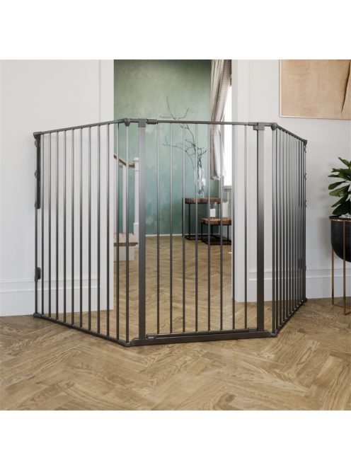 DogSpace Rocky L extra magas (105cm) kutya térkorlát - fekete