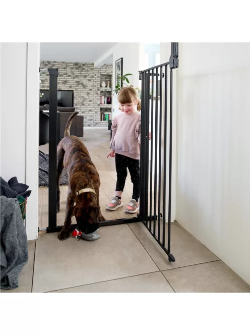 DogSpace Bonie extra magas kutya korlát 105 cm fém - fekete