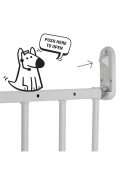 DogSpace Lucky toldalék kapu - metál fehér