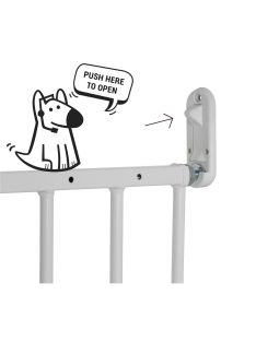 DogSpace Lucky toldalék kapu - metál fehér