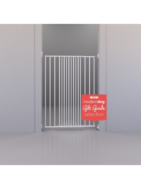 DogSpace Charlie extra magas kapu 62-107cm csavarozható - fehér fém