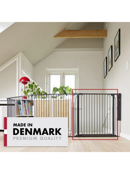 BabyDan Ajtónyitós modul CombiFit/Carl rácsokhoz 72 cm - fekete