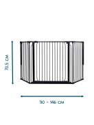 BabyDan Univerzális térkorlát Carl Wide - fekete