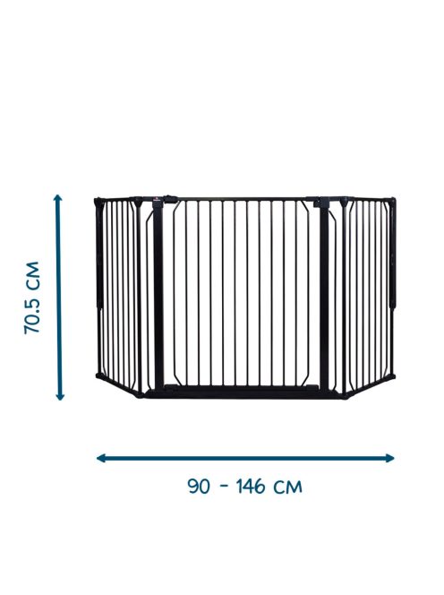 BabyDan Univerzális térkorlát Carl Wide - fekete