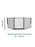 BabyDan Univerzális térkorlát Carl X Wide - fekete