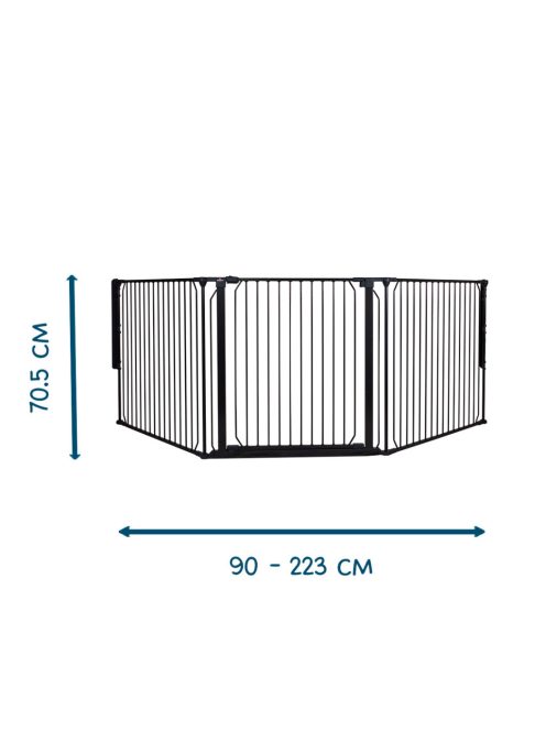 BabyDan Univerzális térkorlát Carl X Wide - fekete