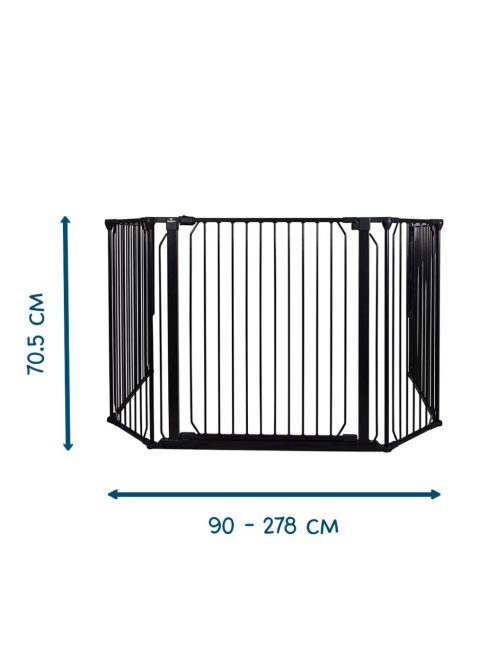 BabyDan Univerzális térkorlát Carl XX Wide - fekete