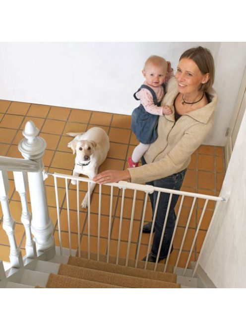 Baby Dan Pet Gate Streamline védőrács fém 63,5-107 cm - fehér