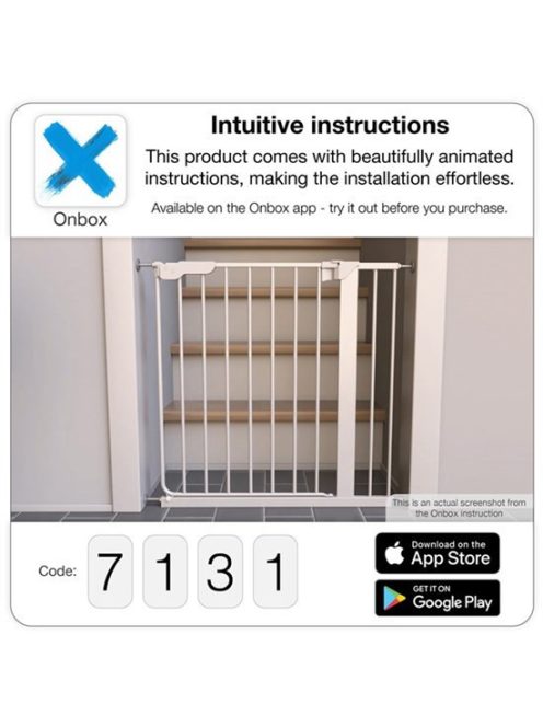 Baby Dan Védőrács Maja 2 toldattal 74-80 cm - white