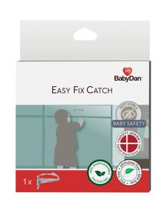   BabyDan Easy Fix Catch univerzális zár fiókhoz, szekrényajtóhoz, ragasztással, BIO