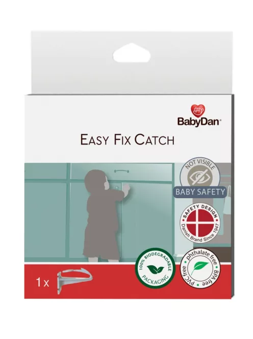 BabyDan Easy Fix Catch, univerzális zár fiókhoz és szekrényajtóhoz, BIO, 1 db