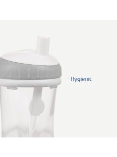 Difrax Pohár szívószállal 250 ml - téglapiros