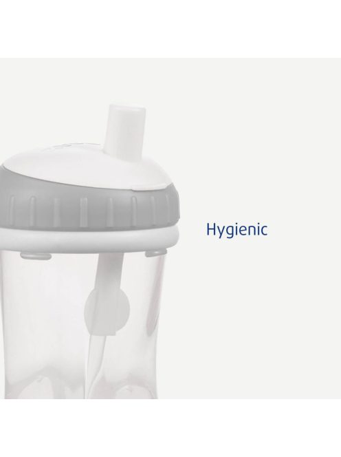 Difrax Pohár szívószállal 250 ml - téglapiros