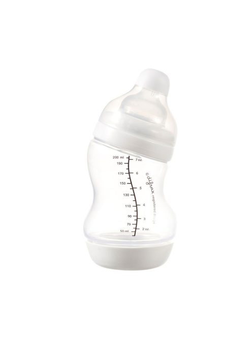 Difrax Széles anti-colic S-cumisüveg 200 ml - fehér