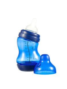 Difrax Széles anti-colic S-cumisüveg 200 ml - sötétkék