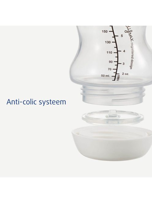 Difrax Széles anti-colic S-cumisüveg 200 ml - sötétkék