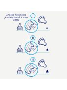 Difrax Széles állítható szilikon cumi 1-2-3 Variflow Natural 2 db