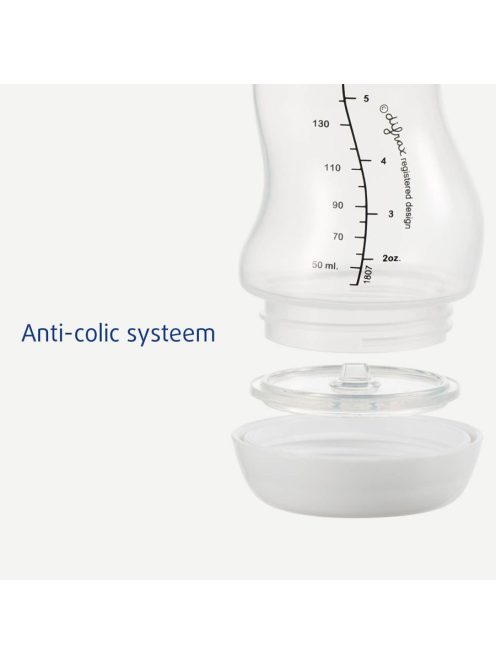 Difrax Anti-colic S-cumisüveg 250 ml - téglapiros
