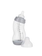 Difrax Széles anti-colic S-cumisüveg 310 ml - ezüst