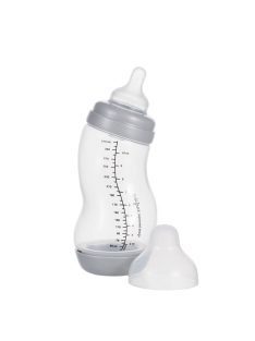 Difrax Széles anti-colic S-cumisüveg 310 ml - ezüst