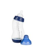 Difrax Széles anti-colic S-cumisüveg 310 ml - sötétkék