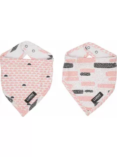 LUMA Bandana nyálfogó kendő 2db - Peach Moon