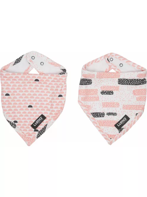 LUMA Bandana nyálfogó kendő 2db - Peach Moon