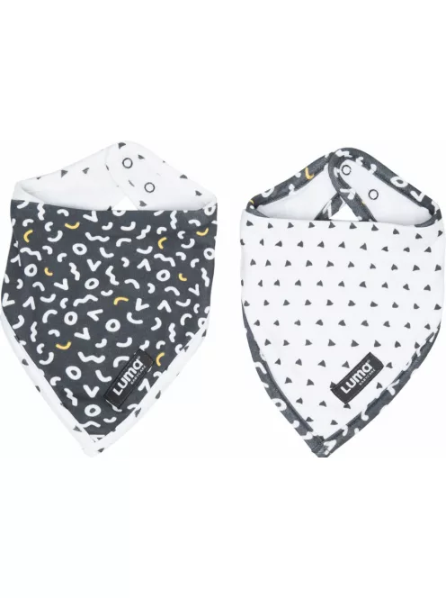 LUMA Bandana nyálfogó kendő 2db - Grey