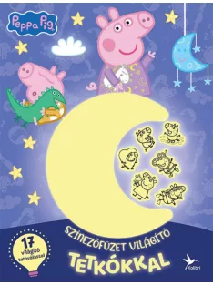   Peppa malac - Színezőfüzet világító tetkókkal – Peppa malac