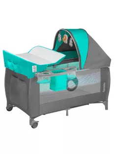 Lionelo Sven Plus Multifunkciós utazóágy - Turquoise-Grey